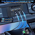Pikkukuva 5 / 5: 2 kpl 3-porttista 12V RV USB-pistoketta 90W, Dual PD3.0 Type-C pikalataus 72W & USB QC3.0 18W paneeli seinäkiinnitys Black