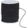 Miniatyrbilde 1 av 5: 100m Elastisk Snøre 1mm Elastisk Snøre Håndverkssnor Elastisk Tråd for Armbånd og Håndverk Svart