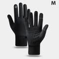 1 Pair Bicycle Motorcycle Gloves Warm Protective Touch - Wi Black M
