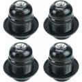 Black E27 Screw, E27 Lamp Holder, 4 Pcs E27 Socket, E27 Socket Lamp, Solid Lamp Holder, Black Socket Adapter, Lamp Holder Decoration Cafe Kitchen