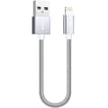 SiGN USB-kabel med Lightning 2.4A, 12W för iPhone, 25cm Silver Silver silver