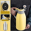 Miniatyrbild 1 av 4: Isolerad vattenkokare med glasfoder, extra lång isolering, termos, hemmakaffe gul yellow 1900ml