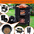 Miniatyrbild 4 av 5: Rökorg Kryddställ i Rostfritt Stål Rökbricka Kall Rökgenerator Röklåda Utomhusgrill
