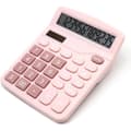 Pink Calculator, Desktop Calculator 12 Digits with Large LCD Display-FA-
