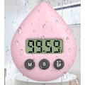Miniatyrbillede 1 af 5: Vandtæt brusebadstimer, digital timer, badeværelses- og køkkentimer, nedtællingstimer med sugekop Lys pink Light pink