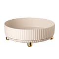 Striped Fence Rotating Storage Rack, Cabinet Turntable, 360 Rotating Makeup Organizer, Kitchen Turntable, Perfume Tray