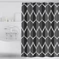 180x180 cm tjockt duschdraperi i polyester, svart