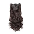 16 Clips Curly Hair Extensions 6 Pcs Dark Brown