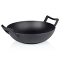 Støbejerns wokpande, 32 cm