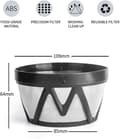 Miniatyrbild 4 av 5: Reusable and Refillable Coffee Filter, Reusable Coffee Filter Basket-FX-