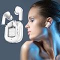 Miniatyrbillede 3 af 3: Krystal Ørepropper, Transparent Digital Display Trådløst Bluetooth Headset Bilateralt Stereo Bas Kobber