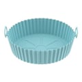 Miniatyrbild 1 av 3: Turquoise Round Silikonskål för Air Fryer 16,5x19,5 cm