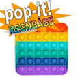 Miniatyrbild 1 av 3: Pop It Fidget Toy Original  - Regnbåge Fyrkantig - CE Godkänd