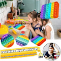 Miniatyrbild 2 av 4: 2-pack Pop It Fidget Toy Original - Regnbåge - CE Godkända
