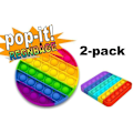 Miniatyrbild 1 av 4: 2-pack Pop It Fidget Toy Original - Regnbåge - CE Godkända