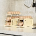 Miniatyrbild 3 av 4: Nyhet 3 Nivåer Äggbehållare för kylskåp, äggdispenser, ägghållare, äggförvaring för 17 ägg