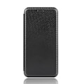 Miniatyrbild 2 av 4: För OnePlus 6T Kolfiber Läderfodral (Svart)