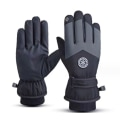 Miniatyrbillede 1 af 5: Sorte herreversioner, skihandsker, touch screen varme vinterhandsker,