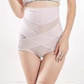 Miniatyrbilde 1 av 4: Cross Compression Abs Shaping Bukser Kvinner Ming Body Shaper Magekontroll Z (XL Rosa)