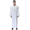 Pikkukuva 2 / 3: Miesten muslimi Saudi-kaftan Dubai-tunika pitkä yläosa paita thobe vaatteet -n(3XL valkoinen)