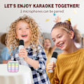 Miniatyrbillede 3 af 5: Trådløs børne-karaokemikrofon med 2 mikrofoner (hvid), Porta