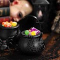 Miniatyrbilde 5 av 5: 10 stk Mini Candy Bucket Witch Cauldron med håndtak Cauldron Hall