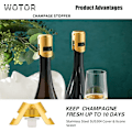 Miniatyrbillede 3 af 5: Champagnepropper med rustfrit stål champagnepropper med mad gr