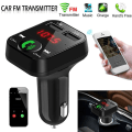 Miniatyrbilde 4 av 5: Bil FM-sender trådløs bluetooth USB-lader aux-adapter han