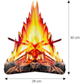Miniatyrbillede 2 af 5: 12 tommer høj kunstig ild 3D falsk flamme papir flamme fakkel Ce