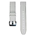 Miniatyrbild 2 av 5: Armband i silikon + läder för Garmin Fenix 6 (Ljusgrå)