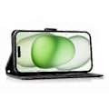 Pikkukuva 2 / 5: iPhone 15 Plus PU-nahkainen lompakko-telinepuhelimen kuori irrotettava 2-in-1 puhelimen suojus (tyyli F)