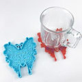 Miniatyrbilde 2 av 5: Krystall Agat Brikkeform for Sommerfugl Kopp Pad Resin Støpeform Silikon Mou