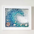 Miniatyrbild 4 av 5: Havsglaskonstset DIY-hantverk Personligt Unikt Fotobordsram Väggkonst för Hem Sovrumsinredning (Vågor)