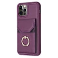 Miniatyrbillede 1 af 5: Organ Card Bag Telefonhus til iPhone 12 / 12 Pro (Mørk Lilla)