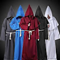 Pikkukuva 1 / 3: Halloween Keskiaikainen munkki asu kaapu munkki velho pappi cosplay asu (XL harmaa)