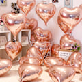 Miniatyrbillede 3 af 5: Hjerteformede balloner, 50 stk. rosegold hjerteballon, hjerteballon