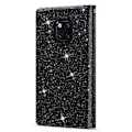 Miniatyrbillede 4 af 5: Glitter lynlås læderetui til Huawei Mate 20 Pro (Sort)
