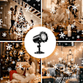 Miniatyrbilde 5 av 5: LED-projektor Jul Utomhus, LED-projektionslampa Snöflinga