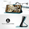 Miniatyrbillede 4 af 5: Elefant Præget PU-etui til Samsung Galaxy Z Fold5 5G (Lyseblå)