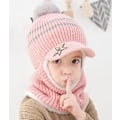 Miniatyrbillede 2 af 4: Børns vinter fleece hat med solskærm og øreklapper, multi-