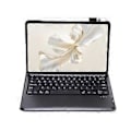 Miniatyrbilde 2 av 4: Tastatur Lærtablettveske For Huawei MatePad Pro 12.2 (Svart Hvit)