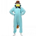 Pikkukuva 3 / 4: Unisex Perry E Platypus -asuja Onesies Monster Cosplay Pyjama-asu Aikuisille Eläin Uniasu Jumpsuit Z (M*platypus Valkoinen)