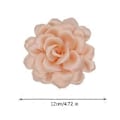 Miniatyrbillede 3 af 5: Elegant Stor Blomsternål i Blødt Stof Delikat Stofblomst Broche Nål Delikat Krave Nål til Rejser og Fritid Sort (Sort)