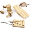 Miniatyrbild 3 av 5: Blå dröm tuggleksaker för hamster 10-pack tuggleksaker i trä