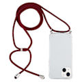 Miniatyrbilde 1 av 4: TPU-etui med snor for iPhone 15 Plus (Vinrød)