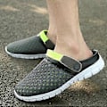 Miniatyrbilde 3 av 4: hmwy-menn kvinner tøfler tresko mules sandaler flip flop sko (41 Grå Grønn)