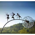 Miniatyrbillede 1 af 3: Fleur fée elfe dansant avec sculpture de pissenlit ange métal a
