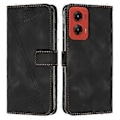 Miniatyrbild 1 av 5: PU + TPU-fodral för Motorola Moto G Stylus 5G 2024 (Svart)