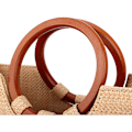 Miniatyrbillede 4 af 5: Beige shopper, dame flaskeholder, sølv snoet ramme