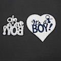Miniatyrbild 5 av 5: DIY-hantverk \"Pojke\" \"Flicka\" Ordkonst Skärformar Metall Skärstencil för Scrapbooking Album Stämpel Papperskort Prägling Handgjord Pappersform